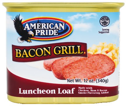 [Nhiều Vị] Thịt hộp/Pate Mỹ American Pride Bacon Grill Luncheon Loaf 340gr Cao Cấp, Nhập Khẩu Chính Hãng, Ăn Liền Tiện Lợi