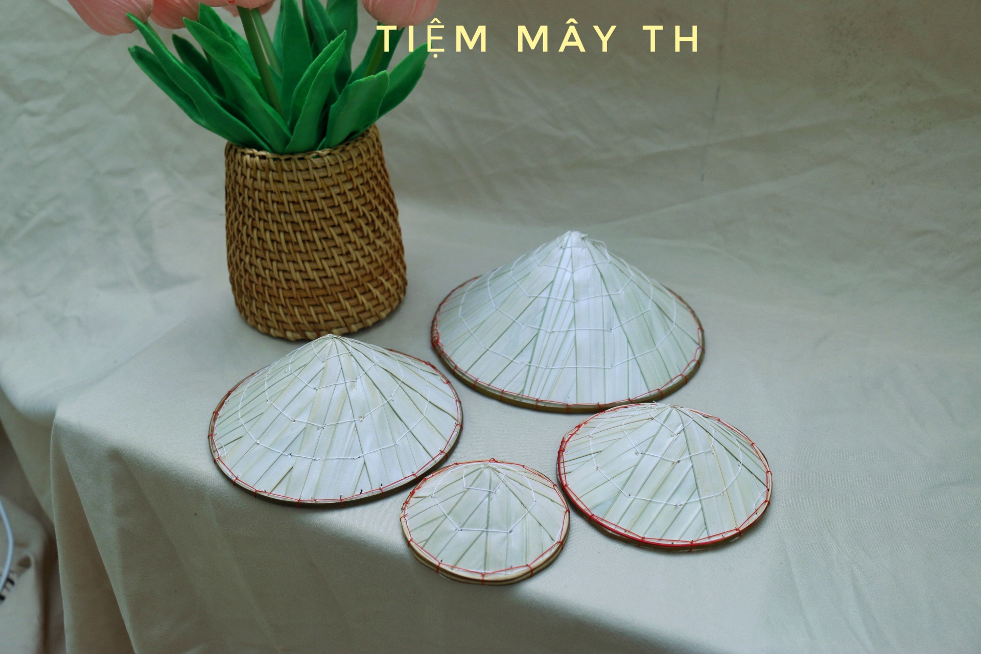 (Kho sỉ) Nón lá mini TIỆM MÂY TH trang trí, nón mini decor