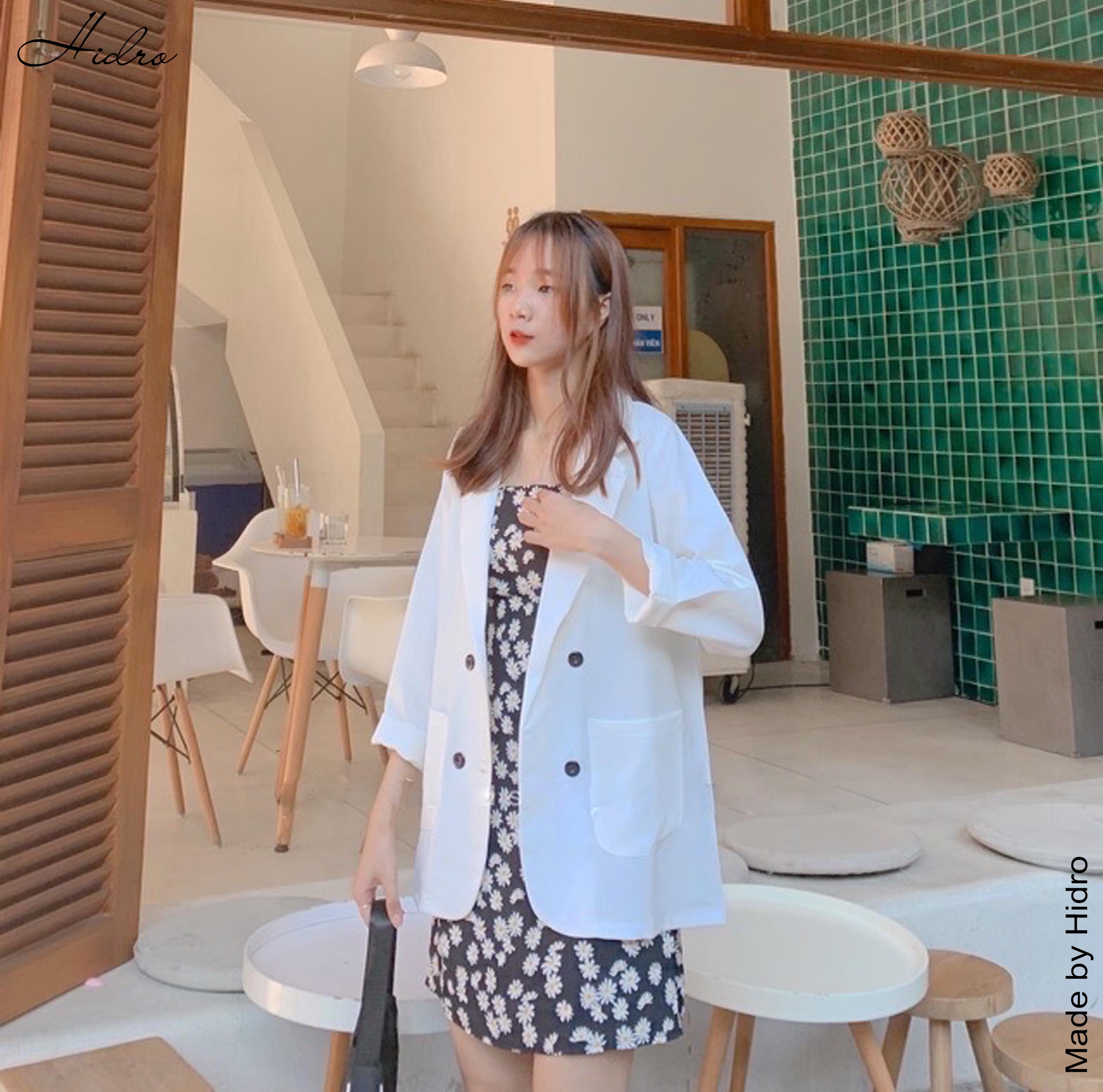 HIDRO Áo khoác blazer nữ 4 cúc