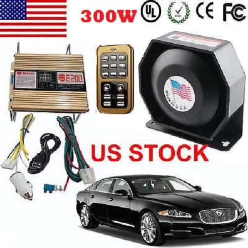 Horn hụ whistle howling 18 language + míc say wireless + ultra-thin speaker power 300W use use for car automobile SS923