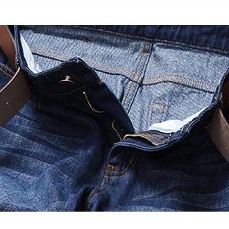 [HCM]Quần Jean Nam Xanh Trơn Ống Đứng