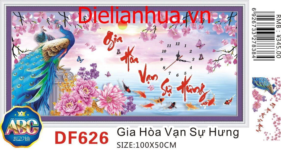 Tranh đính đá gia hòa vạn sự hưng_df626_100*50cm