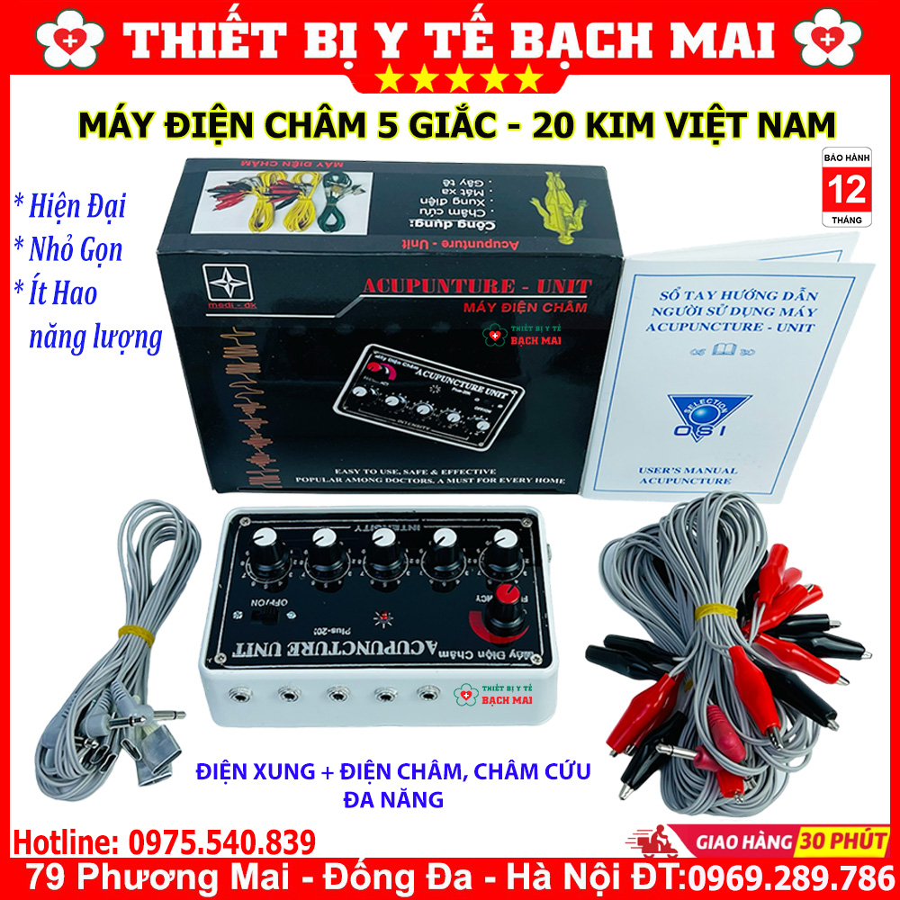 Máy Điện Châm Mini Acupuncture Unit 5 cọc, 20 kim - Việt Nam