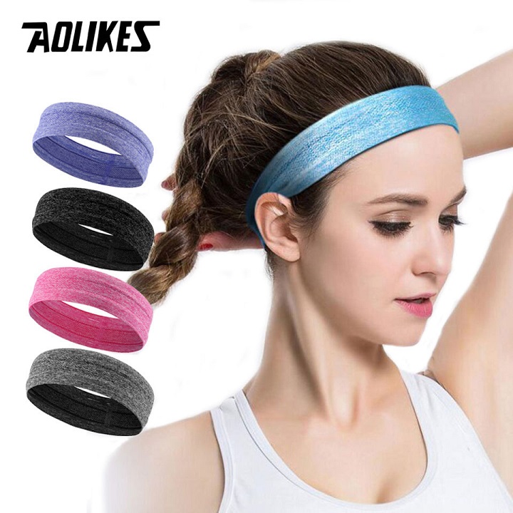 Băng Trán Băng Đô Thể Thao Headband Aolikes AL2103 Đeo Đầu Tập Gym Nam Nữ Tấm Mồ Hôi Chính Hãng Aolikes AL2103