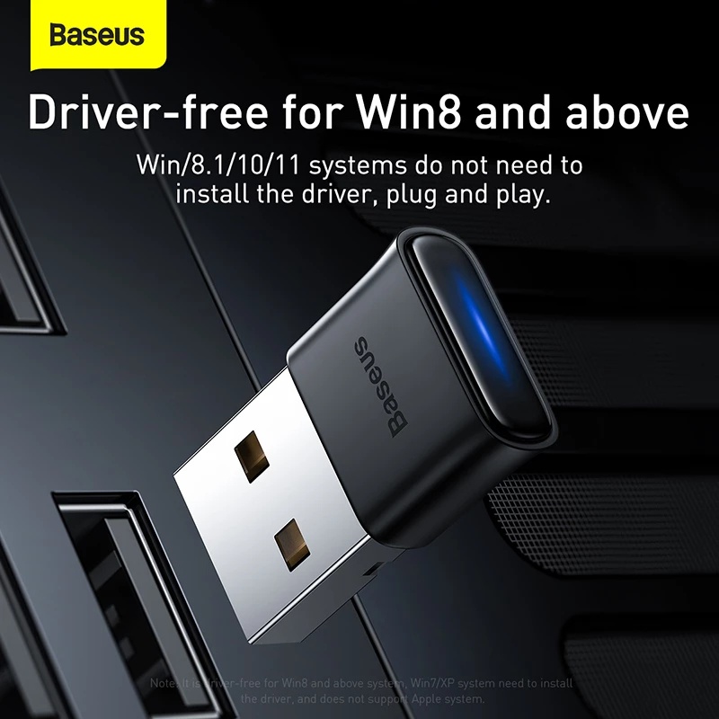 USB Bluetooth tốc độ cao Baseus BA04 Bluetooth Receiver (Bluetooth CSR 5.0 20m Wireless Audio Transmission Adapter)