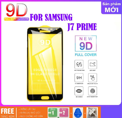 Samsung galaxy J7 Prime Kính Cường Lực 9D Full Màn Thế hệ mơi Siêu Cứng Bền tặng keo chống hở mép