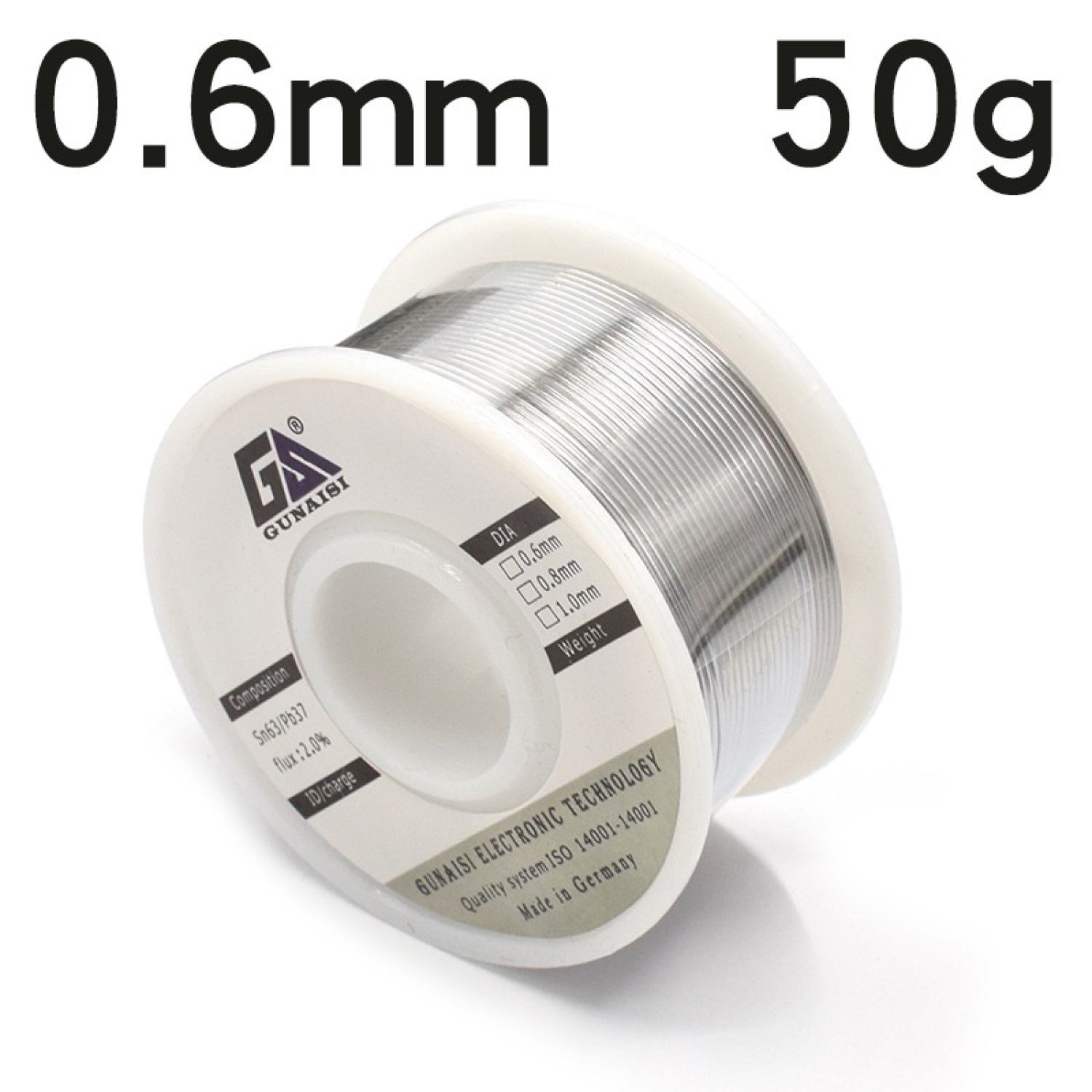 Chì hàn Thiếc hàn 63/37 loại 0.6mm/ 0.8mm/ 1mm (30g/ 50g)