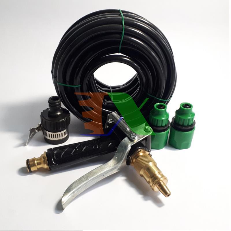 Set faucet spray watering plants, car wash high pressure metal (5 in 1) + 15m wire 8/11