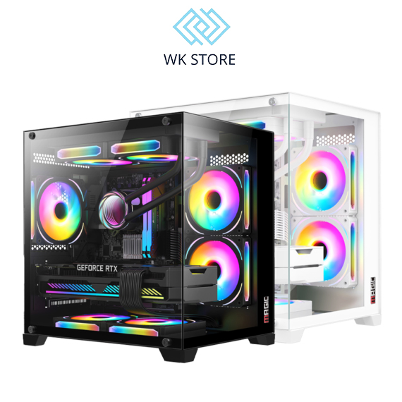 Vỏ Case Máy Tính MAGIC AQUA-M ULTRA Black / White (M-ATX, No Fan)