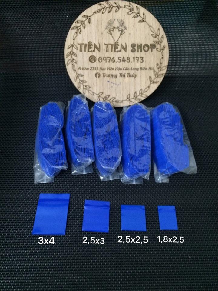 gói 100 túi zip xanh dương chọn size