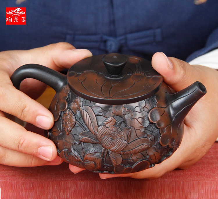 Ấm Tử Nê Khâm Châu Thạch Biều Liên Hoa 220 ml