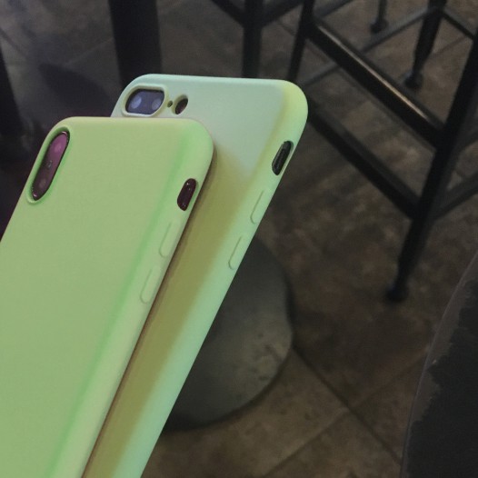 Ốp lưng trơn dẻo Xanh matcha - Chất dày mịn Cho Iphone