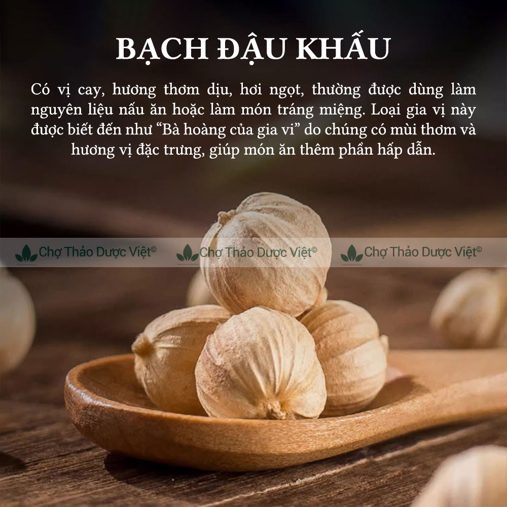 Bạch đậu khấu khô 100g, đậu khấu trắng cay, thơm, gia vị nấu ăn, nấu phở, lẩu cay Tứ Xuyên