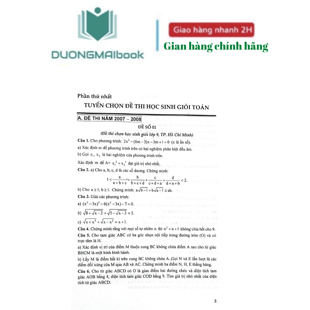 Sách - Tuyển chọn đề thi học sinh giỏi THCS môn toán