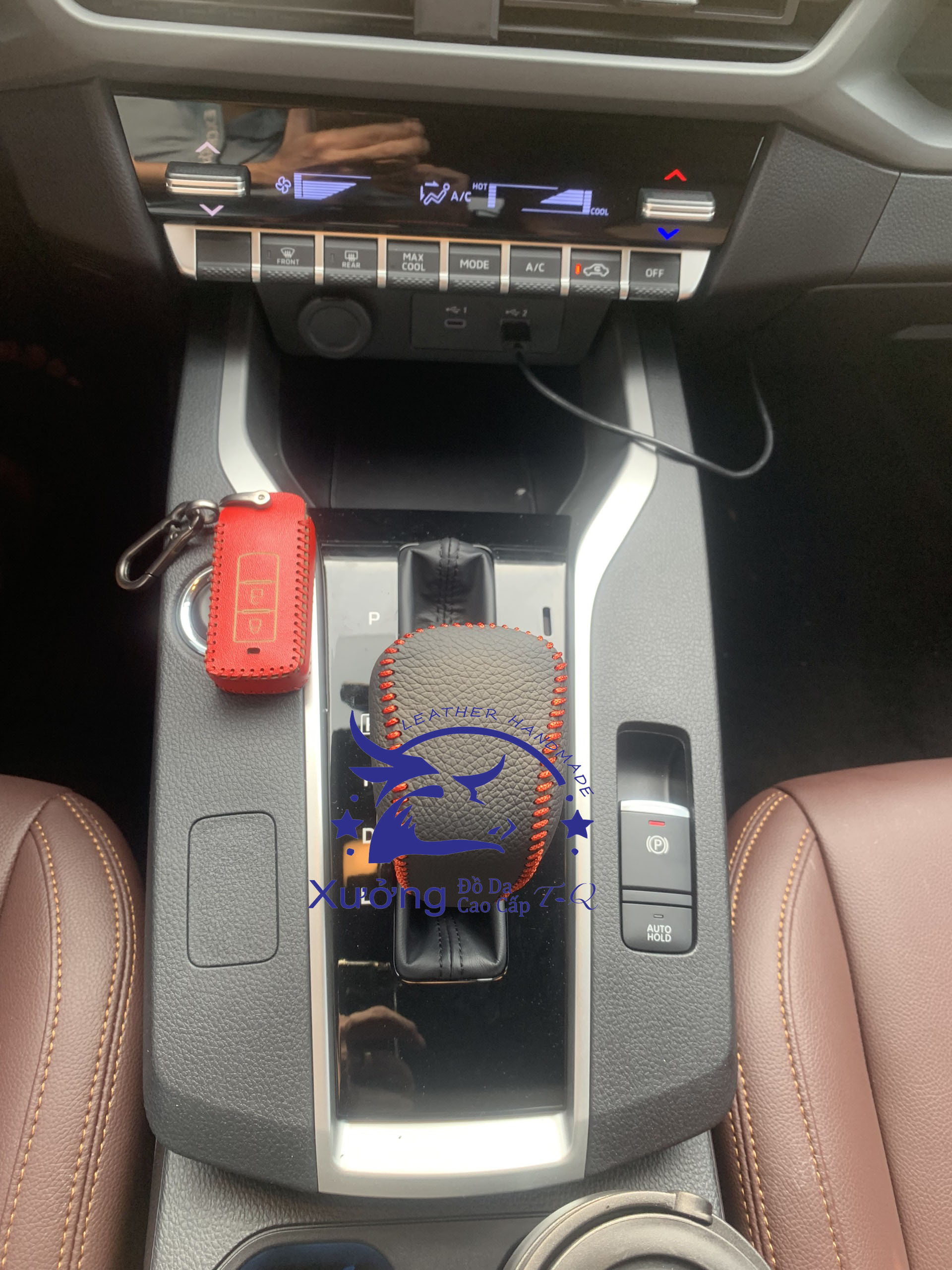 Bọc da cần số Misubishi x force da bò 100%