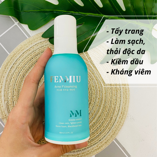 [Freeship][CHÍNH HÃNG] Sữa Rửa Mặt Cho Da Mụn Femmiu 80ml (Tặng Kèm Mặt Nạ)