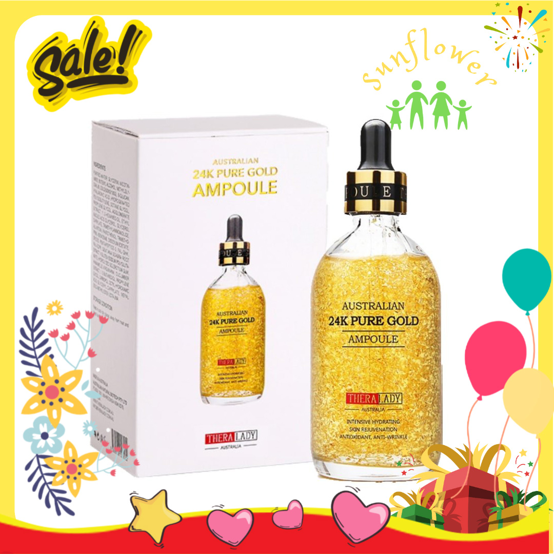 Serum Dưỡng Da Thera Lady Australian tinh chất vàng 24K Pure Gold Ampoule 100ml trắng da xóa nhăn giảm nám của Úc - Shop Sunflower