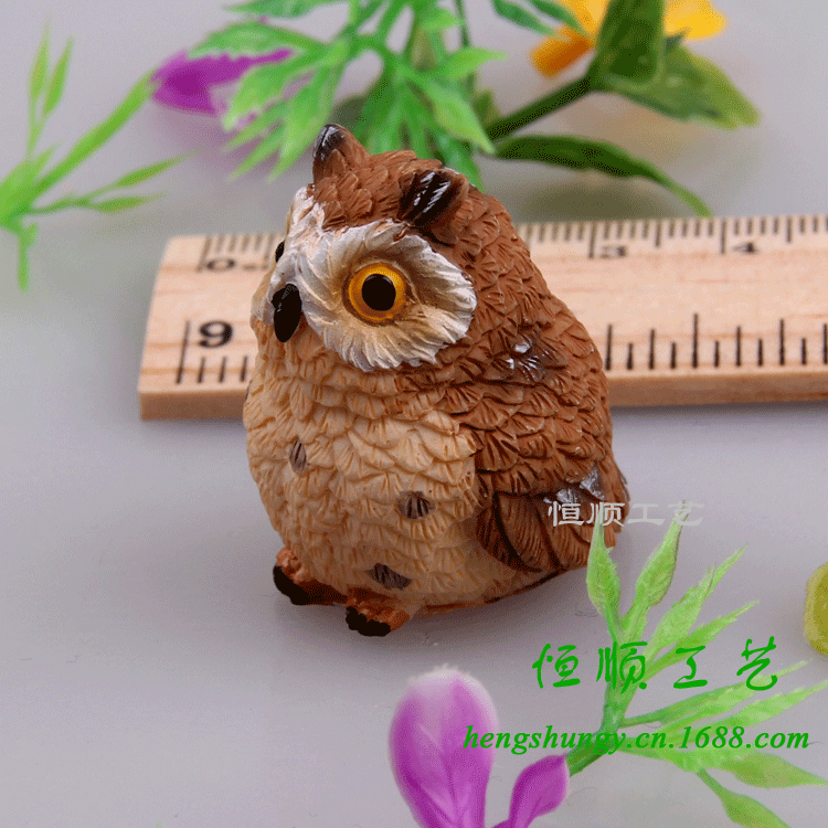 mô hình cú mèo, tiểu cảnh, terrarium