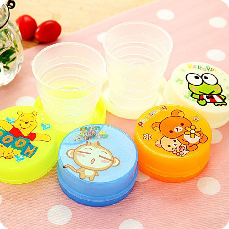 Combo 5 Ly Nước Gấp Gọn Hình Thú Nhiều Màu Đa Dạng