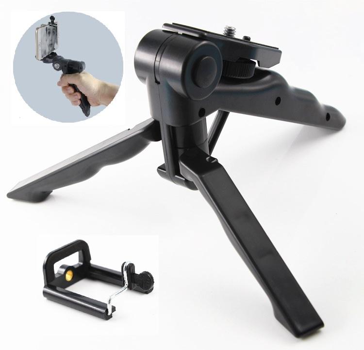 ⚡⚡ [HOT SALE] Chân Tripod Handgrip mini (Đen) + Tặng 1 Gá kẹp điện thoại 001 FUNO