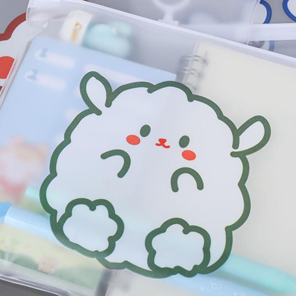 MMLUCK Novelty Cute Rabbit Pen Case Test Paper Folder Transparent Document Bag Learning Stationery Office Supplies File Folder Bear File Bag Pencil Case File Storage Bag
