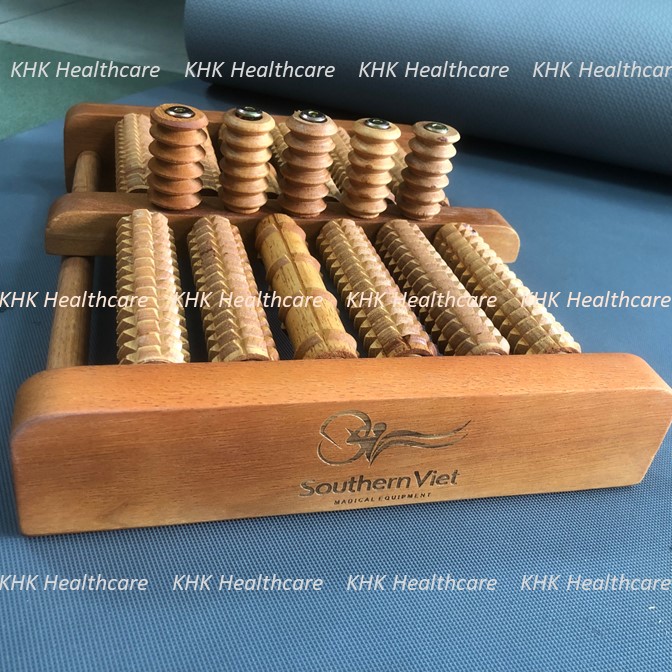 Bàn Lăn Chân Gỗ Massage 6 Hàng MIỀN NAM ( 31 X 24 X 10 Cm)
