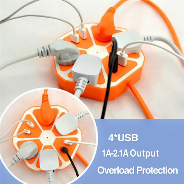 Ổ Cắm Điện Trái Cam có cổng USB tiện dụng (Giao màu ngẫu nhiên)