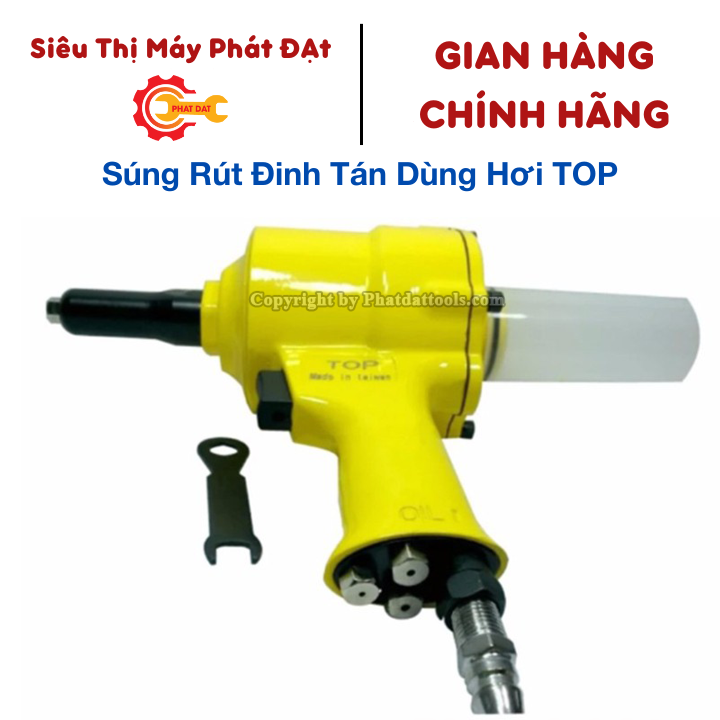 Máy rút đinh tán,rive dùng hơi-đầu rút đinh top-đài loan