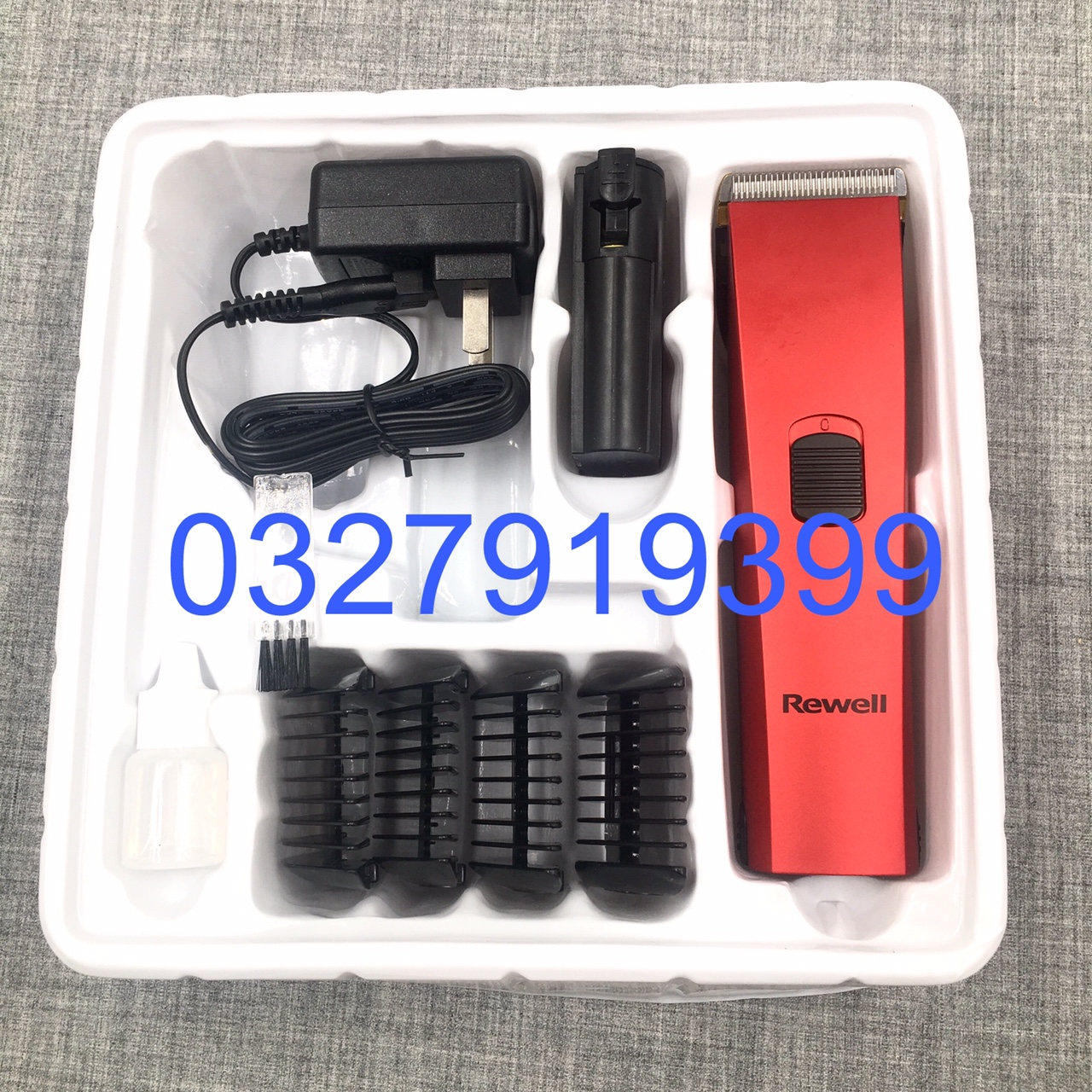 Rewell Professional Hair Trimmer with 2 Batteries Rewell 900 - 8W Power, 4-6 Hours of Use Time, Sharp Blade, Durable Battery, Classy Design