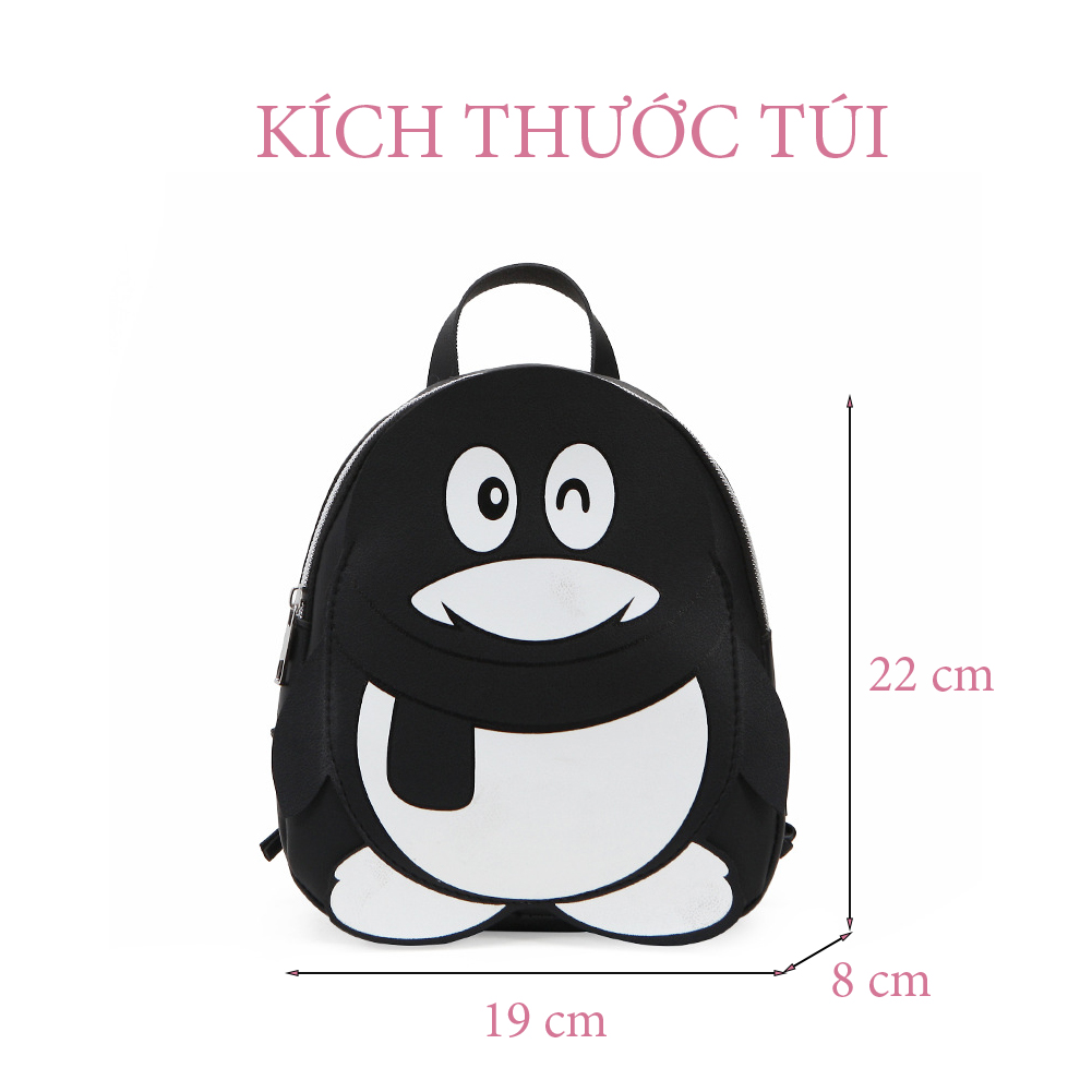 Balo Giả Da Chim Cánh Cụt BL25 Đen