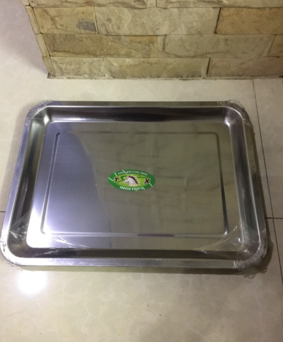 [HCM]Mâm Inox 304 Cao Cấp (Mâm cạn hình chữ nhật) - Cứng cáp bền size 32x22