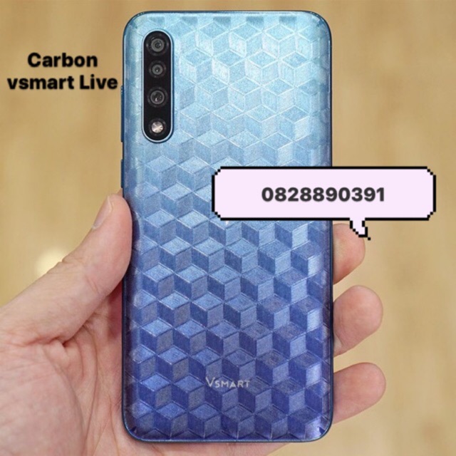 Dán carbon Vsmart live vân trong 3D