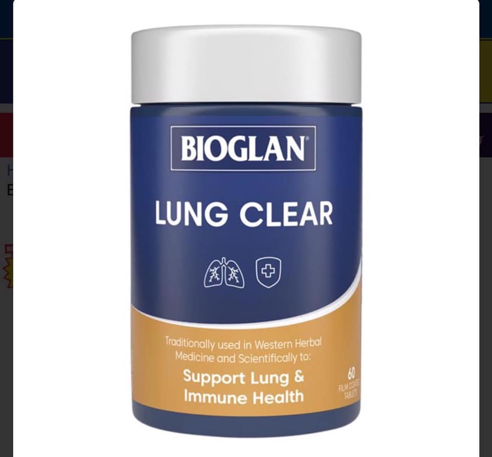 Bioglan Lung Clear -  uống hỗ trợ thanh lọc phổi