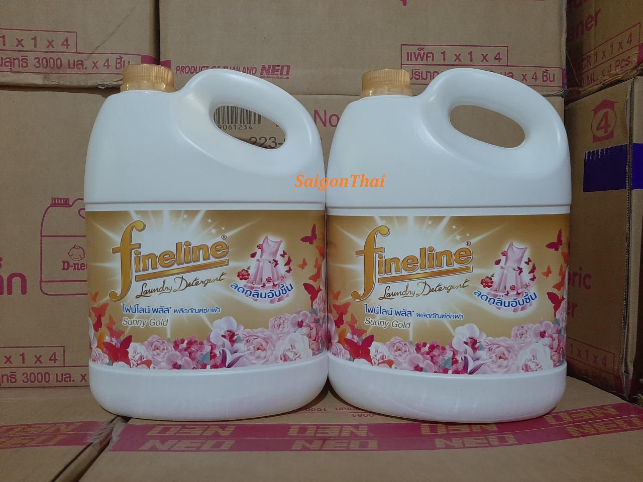 [HCM](SGT) Nước Giặt Fineline màu Vàng Sunny 3000ml (3 lít) - Hàng Thái Lan