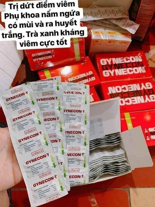 1 Vỉ Viên Đặt Gynecon Thái Lan - 1 vỉ 5 viên