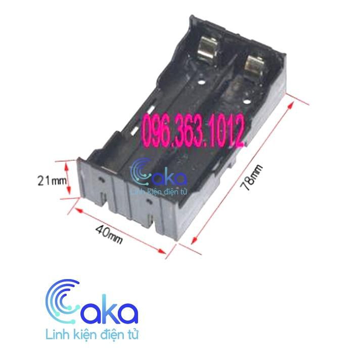 Đế Pin 18650 1 Cell Có Chân Hàn PCB Xuyên Lỗ – Đế Gắn Pin 18650 Cho Mạch Điện Tử DIY