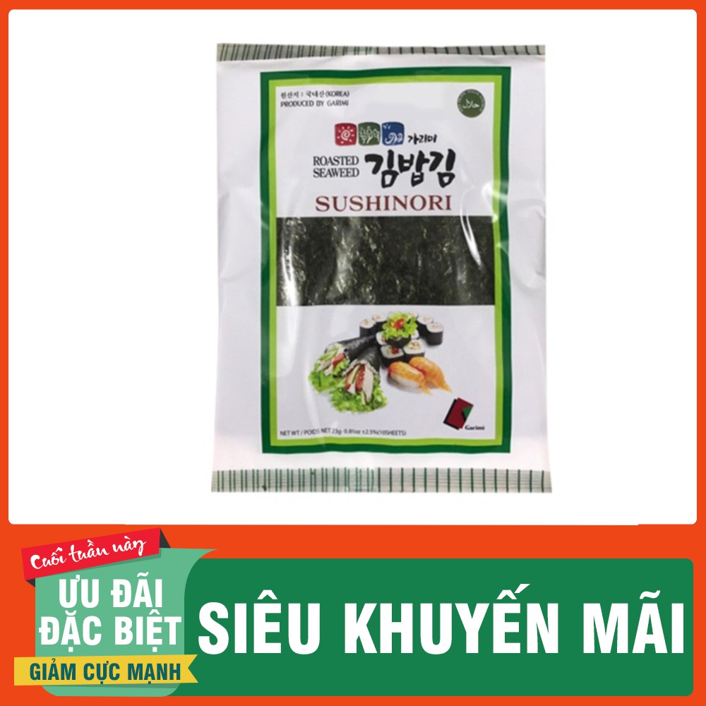 Rong Biển Cuộn Cơm Hàn Quốc Garimi 23Gr [ 10 Lá]
