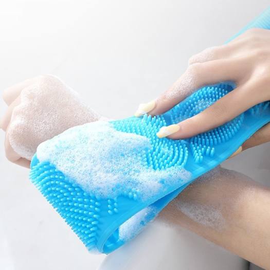 Dụng Cụ Cọ Lưng Silicon 2 Mặt- 2 Cọ Tắm Silicon