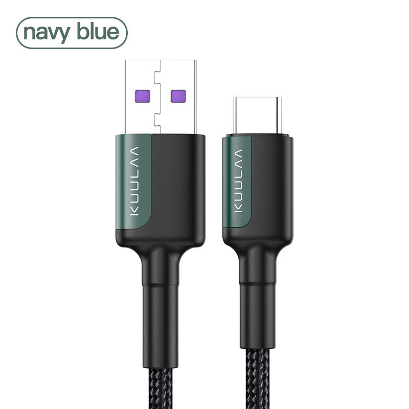 KUULAA Nâng cấp 2 trong 1 Cáp loại C 3A Đầu nối dây sạc nhanh SR Bảo hiểm đầy đủ Cáp dữ liệu sạc nhanh 480 Mbps cho Samsung Galaxy S9 Plus Note 8/5 Huawei Mate 10pro / 10 / P10 Xiaomi