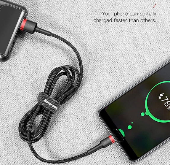 Dây sạc type c Baseus cafule siêu nhanh dài 1m 2m 3m - Cáp typec bọc dù andoird dùng cho samsung xiaomi oppo ...vv