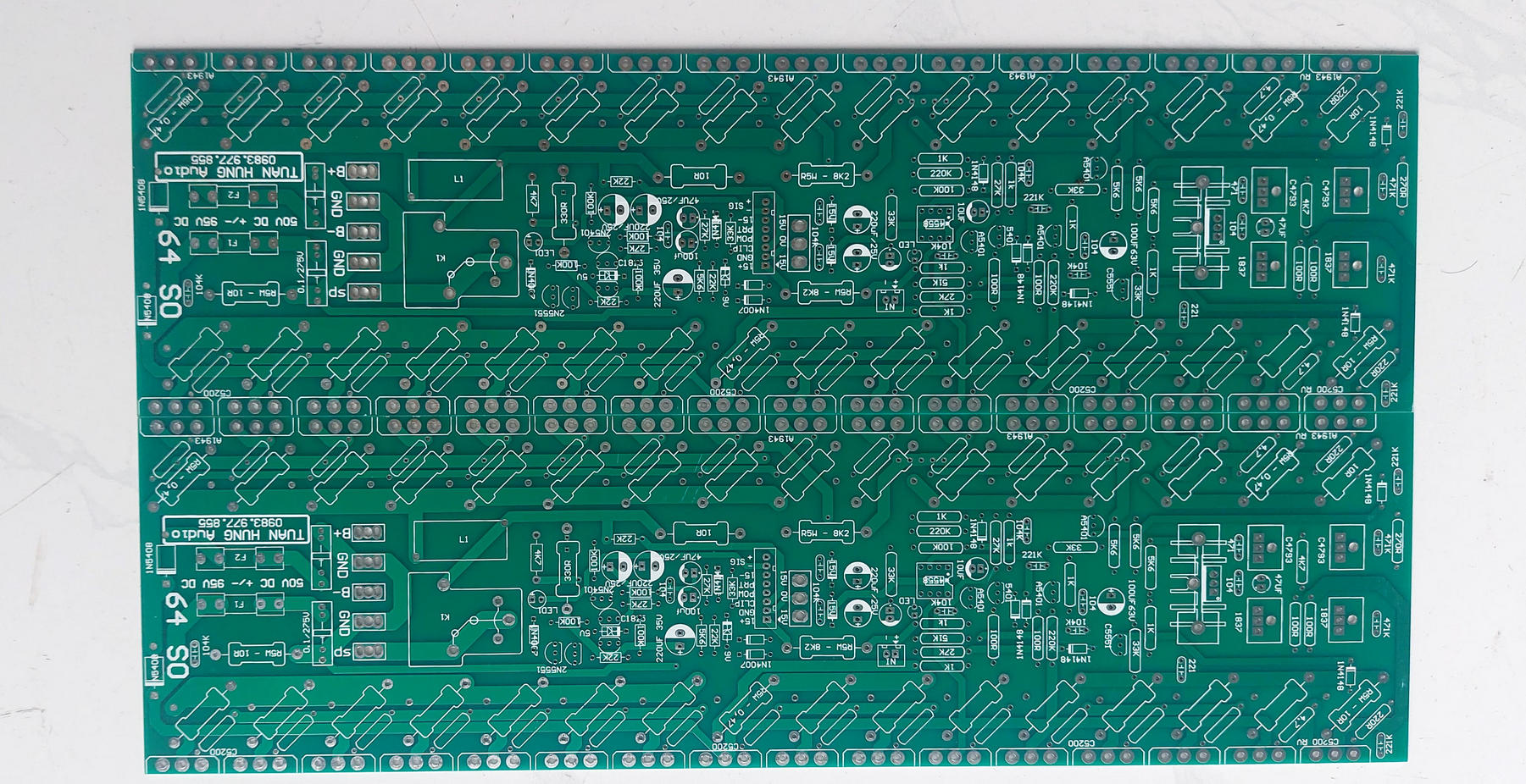 PCB MẠCH CÔNG SUẤT 64 SÒ 2 KÊNH