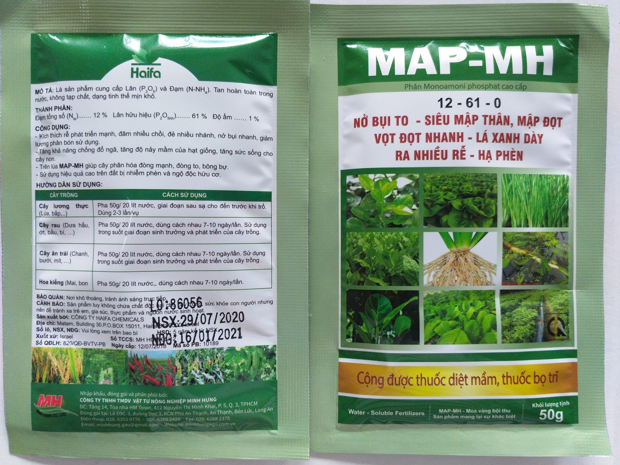 Phân Mono Amoni Phosphat cao cấp - MAP_MH - 50g - mapmh