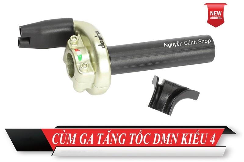 cùm tăng tốc domino 2 dây ga trên màu vàng đồng