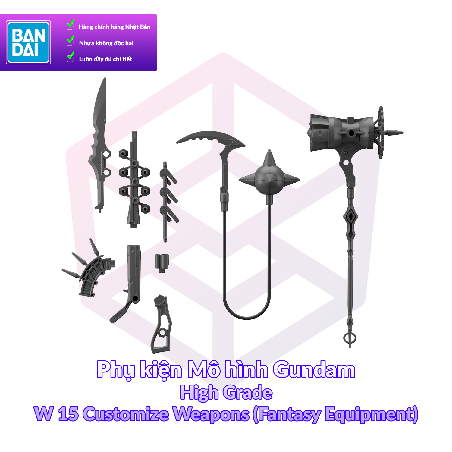 Phụ kiện mô hình bandai 30mm w 15 customize weapons 1/144