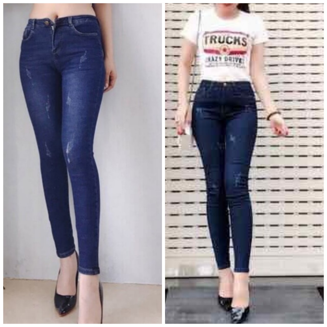 [HCM]Quần Jean Nữ Cào Co Giãn Lưng Cao