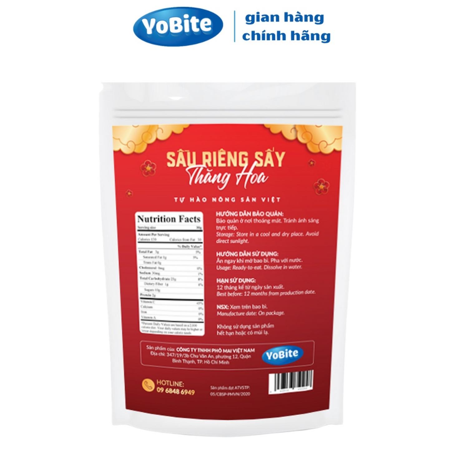 Sầu Riêng Sấy Thăng Hoa YOBITE (50gr)