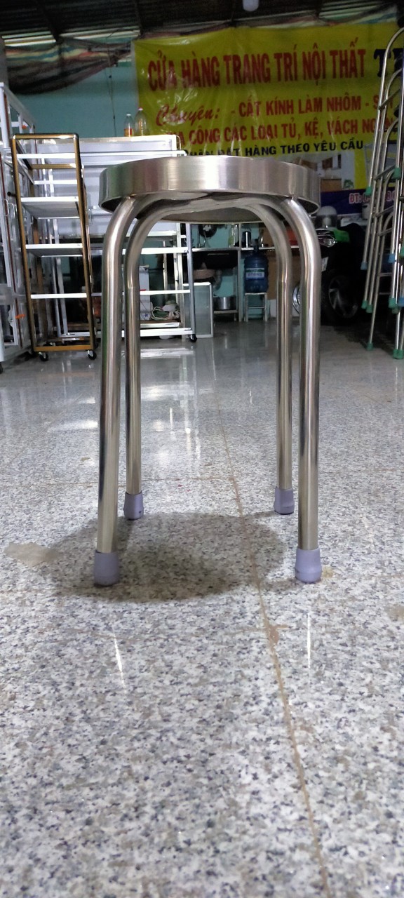 Ghế đẩu inox 304 QUI PHÚC cao cấp