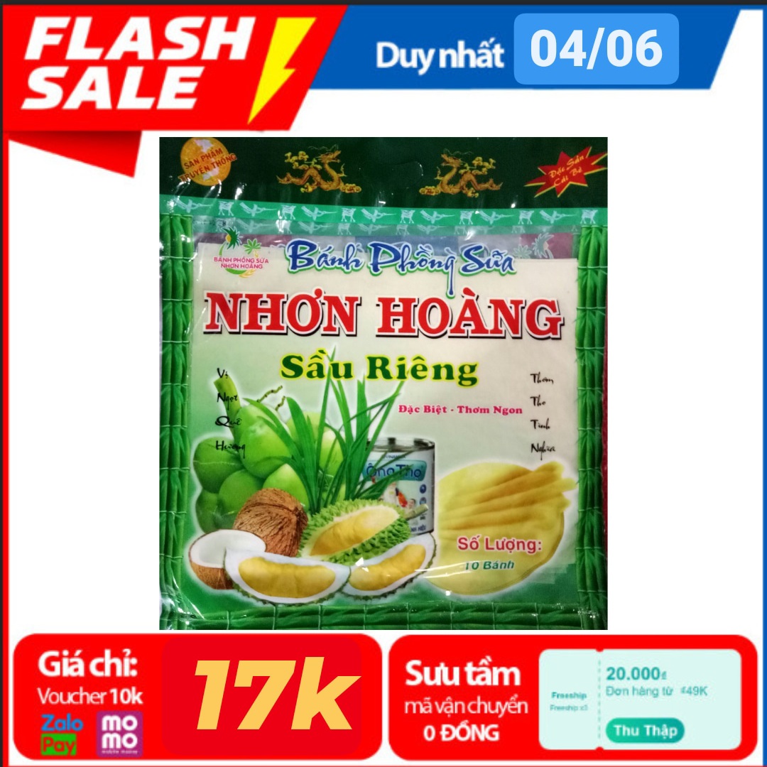 1 bịch bánh phồng sữa nhơn hoàng siêu ngon