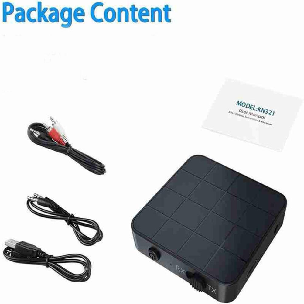 2In1 Bluetooth 5.0 Wireless Audio Transmitter Receiver and Aux Rca Connectivity Durable Practical Mp3 Stable Adapter Hifi M2I3