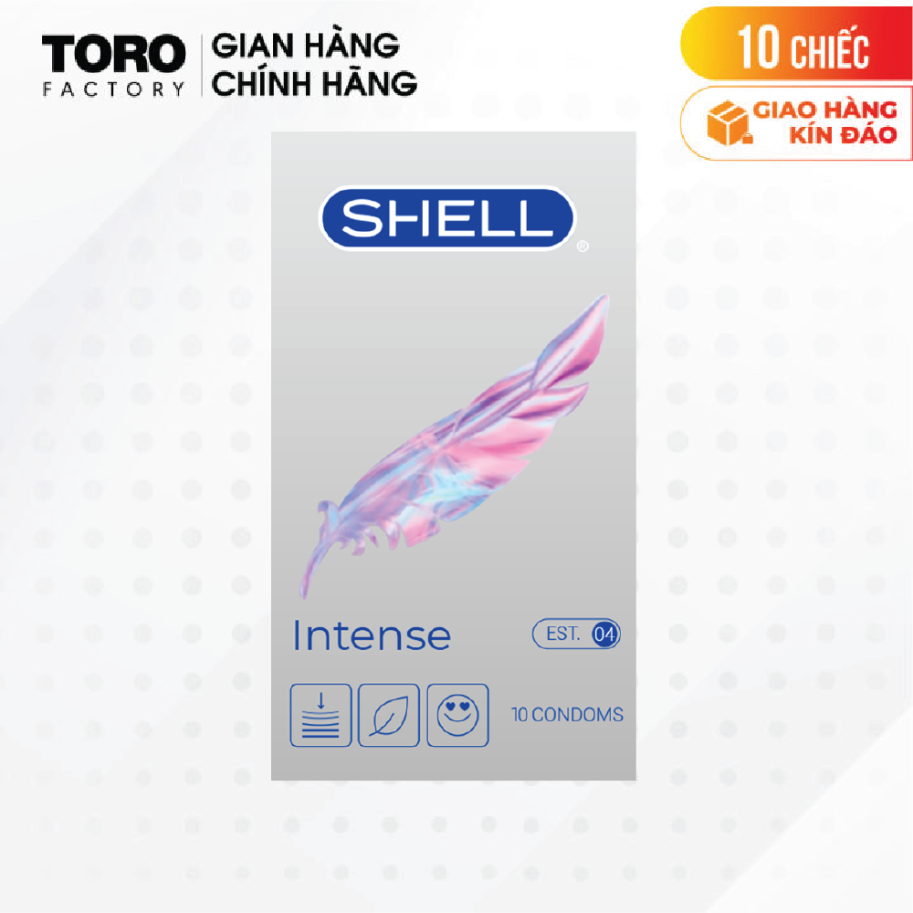 Bao cao su Shell Intense siêu mỏng 0.04mm - Hộp 10 cái | TORO FACTORY